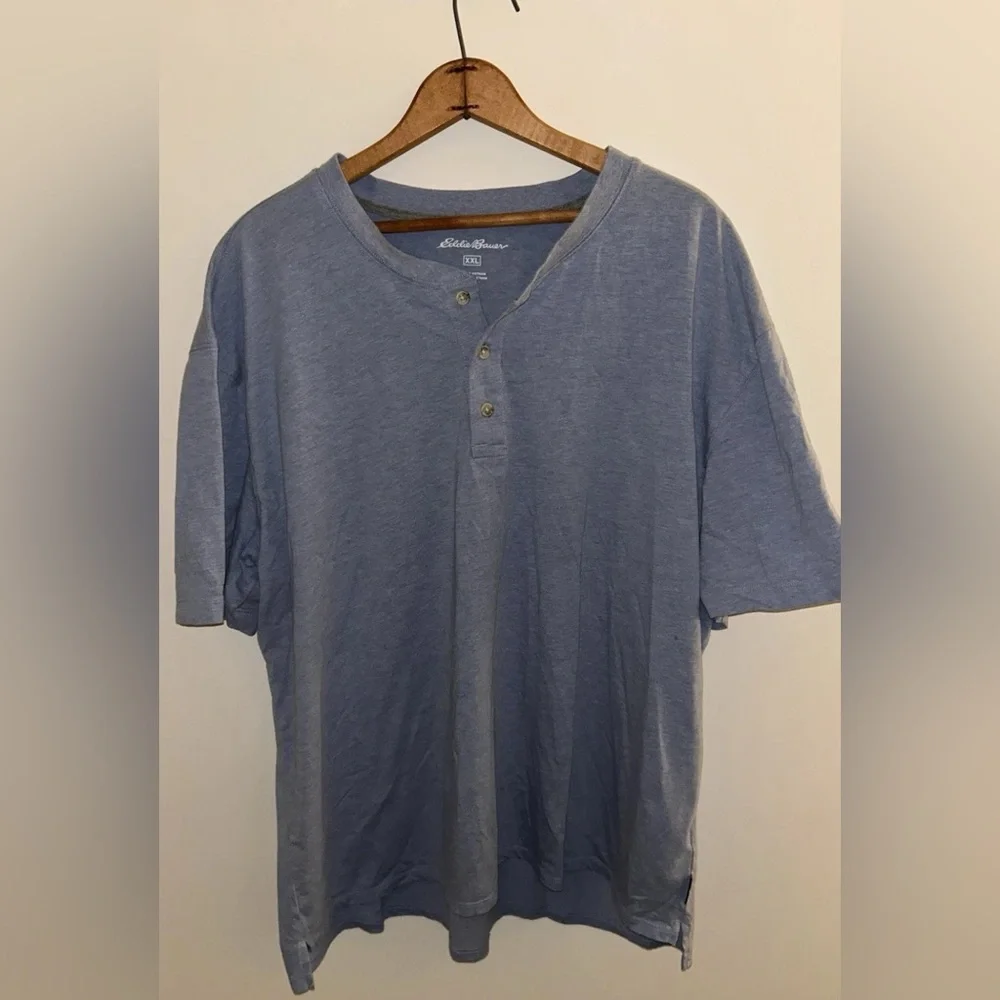 Men’s Eddie Bauer Blue Crew Neck Polo Shirt XXL - Picture 4 of 5